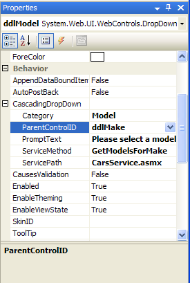 Ajax control toolkit CascadingDropDown with database example with demo